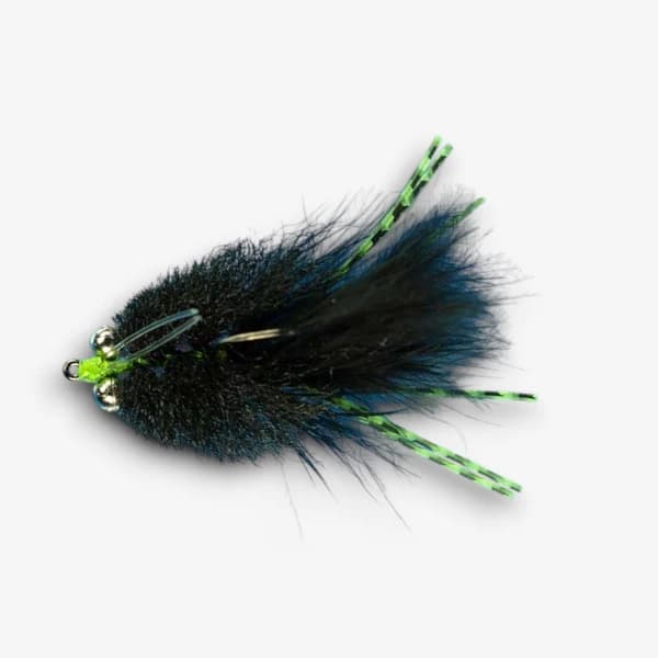 Little Black Nasty fly pattern - Streamers Saltwater crustacean image